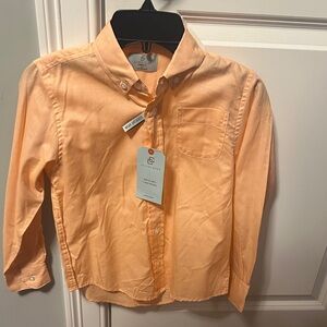 Class Club Orange Button Down Shirt for Kids